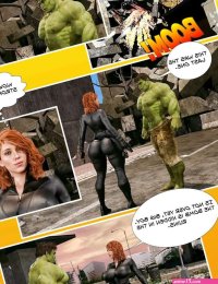 Porn comic Black Widow. Chapter 1. The Avengers. MegaParodies. Sex comic Hulk saved the
