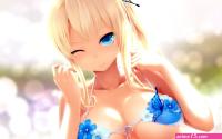 Wallpaper : blonde anime girls big boobs hair mouth bikini Boku wa Tomodachi ga Sukunai Kashiwazaki Sena clothing blond chest undergarment 1920x1200