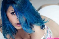 Wallpaper : model dyed hair long hair anime blue hair looking at viewer photography big boobs black hair mouth Suicide Girls skin clothing girl beauty eye hand lady leg costume Sense blond