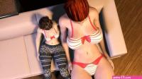 Giantess Big Boob Teen Growing Huge Woman Towering Over Friend