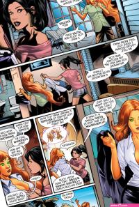 Starfire Dresses Up For An Interview