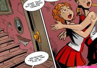 Porn comic Cheerleaders in Trouble. Continued. Sex comic students late at
