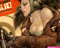 Wallpaper : illustration gun women artwork big boobs cartoon cleavage advertisements comics Person mythology Angelina Jolie comic book fiction woman warrior 1280x1024