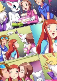 Porn comic Happy Birthday Rika. Part 1. Digimon. Sex comic threw a party
