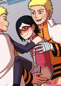 Naruto X Sarada: Double Penetration