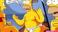 Adult Lisa Simpson shows her perfect body and huge tits to Homer Simpson