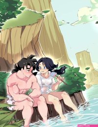 Puffphox artwork mix with Gohan x Videl one shot comic