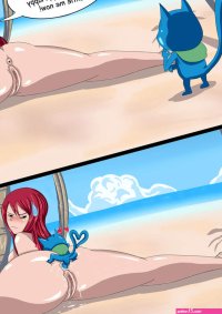 Erza Make Happy really happy Comics by Trainer-Kun