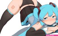 abmayo aqua eyes aqua hair ass hatsune miku panties parody spread legs thighhighs twintails underwear vocaloid