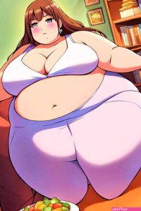 Anime SSBBW Feedee AI Art by feeder-bonn on DeviantArt