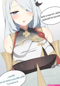 Porn comic Shenhe. poyeop. Genshin Impact Sex comic blonde beauty with