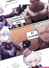 Porn comic Genshin Impact. Teyvat Gravure. Lady Furina. Horori Sex comic darkskinned guy was