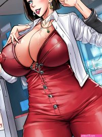 Porn image of bimbo big ass comic natural tits pawg looking at viewer gigantic boobs created by AI