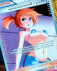 Pokemon Misty Anima Waifu Sexy Doujin ACG DIY Trainer Full Art Card Holo
