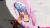 3D HENTAI Cute girlfriend after a walk sucked a big dick
