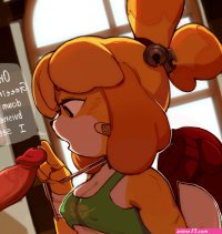 Maiz-Ken Animal Crossing Isabelle Hentai Short