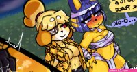 Post 4699895: AnimalCrossing Ankha comic Halloween Isabelle PolygonHeart