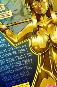 Gold Latex Encasement comic porn