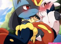 Cinderace and Lucario comic porn