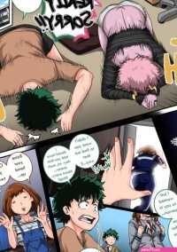 hentai comics porn mha r34 my hero academia xxx uraraka and mina fucks with midoriya