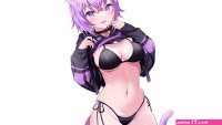 girl sexy pussy neko anime cat tail pretty 3840x2160
