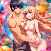 Man squishing a naked anime girl boobs by Darriusfarnum on DeviantArt
