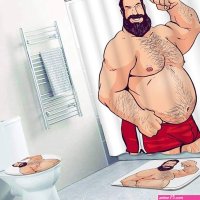 Christmas Sexy Man Anime Shower Curtain Sets Naked Men Bathroom Curtain Waterproof Shower Bath Curtains Non-Slip RugsU Shape MatToilet Lid Cover Mat with Hooks for Bathroom Decoration : Amazon.ca: Home