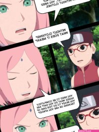 Porn comic Naruto. Spicy workout. KristoLin Sex comic trains Sarada to