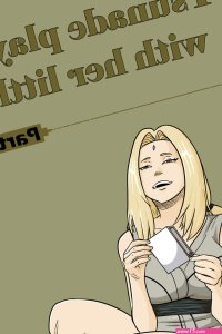 Tsunade playing with her little