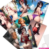 : GTOTd Sexy Nude Anime Hot Girl Wall Art Decor Posters 8 Pack 11.5 x 16.5 Naked Women Merchandise Unframed Version HD Printing Poster for Apartment Room Club Decorative Picture.: Posters