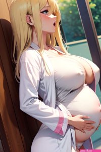 Anime Pregnant Small Tits 40s Age Orgasm Face Blonde Straight Hair Style Light Skin Warm Anime Prison Side View On Back Bathrobe 3679730843000705950