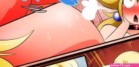 Peach from Mario ends up having her tits and curves inflated