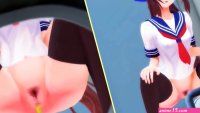 3d toilet girl