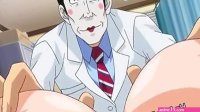 Weird pervert dude licks a hentai babes wet shaved pussy and bangs her