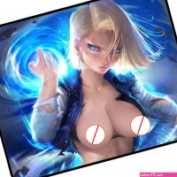 Tapis De Souris Animé Japonais Android 18 Sexy Petite Fille Grand Cul Grands Seins Tapis De Clavier Tapis De Table Pc Avec Bord De Verrouillage