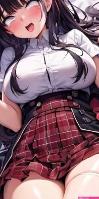 1 fille seul Nakano Nino cheveux noirs nu lycéenneuniforme scolaire