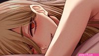 Download Chainsaw Man Power Lying Down Wallpaper