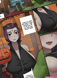 Beast Boy x Raven Halloween Porn comic Rule 34 comic Cartoon porn comic