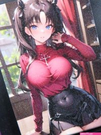Rin Tohsaka Fatestay night Art Card Glitter Anime Sexy Waifu CCG Collectible NM