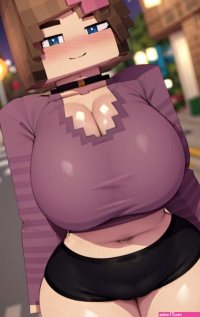 Rule 34 XYZ minecraft jenny belle lustre 1girls big breasts