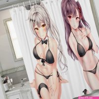Anime Nude Woman Sexy Artistic Charming Breasts Shower Curtain Attractive Breasts Girls Anime Sexy Naked Woman Bath Curtains for Bathroom Polyester Waterproof Fabric 60 x 71 cm Set of 10 Hooks :