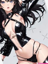 Sexy anime waifu girl in leather Art Board Print for Sale by Kalkikrivadna