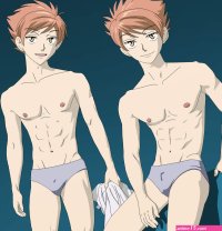 Sexyanimes on X: hot anime boy boys OuranHighSchoolHostClub school muscle muscles teen glasses abs underwear posing sexy sitting legsopen bishiounen