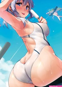 Wallpaper : big boobs silver hair one piece swimsuit Akitsushima KanColle ass bikini Kantai Collection Kashima KanColle 1408x1982