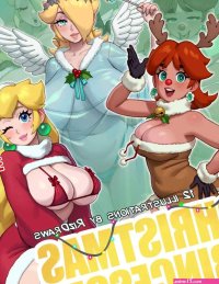 Christmas Princess Set. Super Mario Brothers. Rizdraws