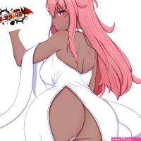 Anime Waifu Big Booty Ebony Sticker