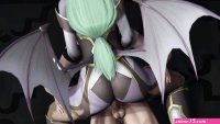 Nasty 3D succubus sucks all the energy out of a man along with cum from his huge dick
