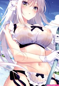 motomiya mitsuki bra maid nipples pantsu see through string panties wet wet clothes