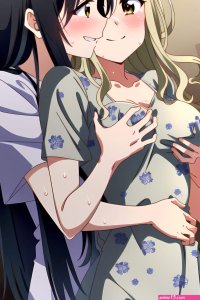 Yuri Wholesome Breast Grab 3 by DuckLabz on DeviantArt