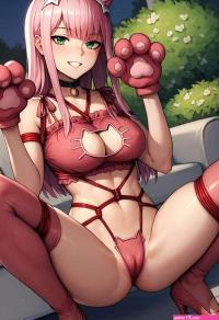 Porn comic Zero Two. Kitty Bondage Sex comic guys tied up